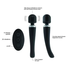 Vibromasseur Marc Dorcel Megawand (Noir) -Joujou 10687
