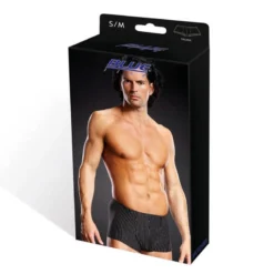 Caleçon Sexy Noir à Rayures Blanches Performance Microfiber - Blue Line -Joujou 11425