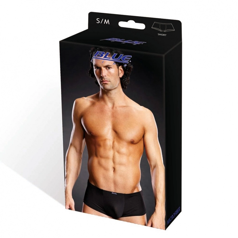 Caleçon Sexy Noir Performance Microfiber Short - Blue Line 5 Caleçon Sexy Noir Performance Microfiber Short - Blue Line – Image 3