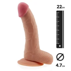 Dildo XXL Réaliste (22 Cm - Ø 4.7 Cm) - The Ultra Soft Dude 8.8"