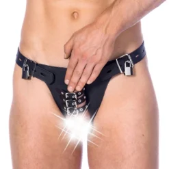 Ceinture De Chasteté Pour Homme Avec Anneaux Péniens - Rimba