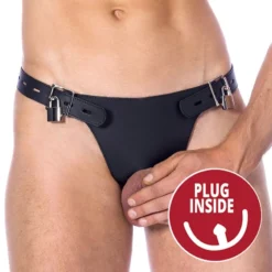 Ceinture De Chasteté Pour Homme Avec Plug Anal - Rimba