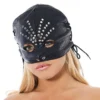 Masque BDSM Ouvert En Cuir Avec Rivets - Rimba -Joujou 12110