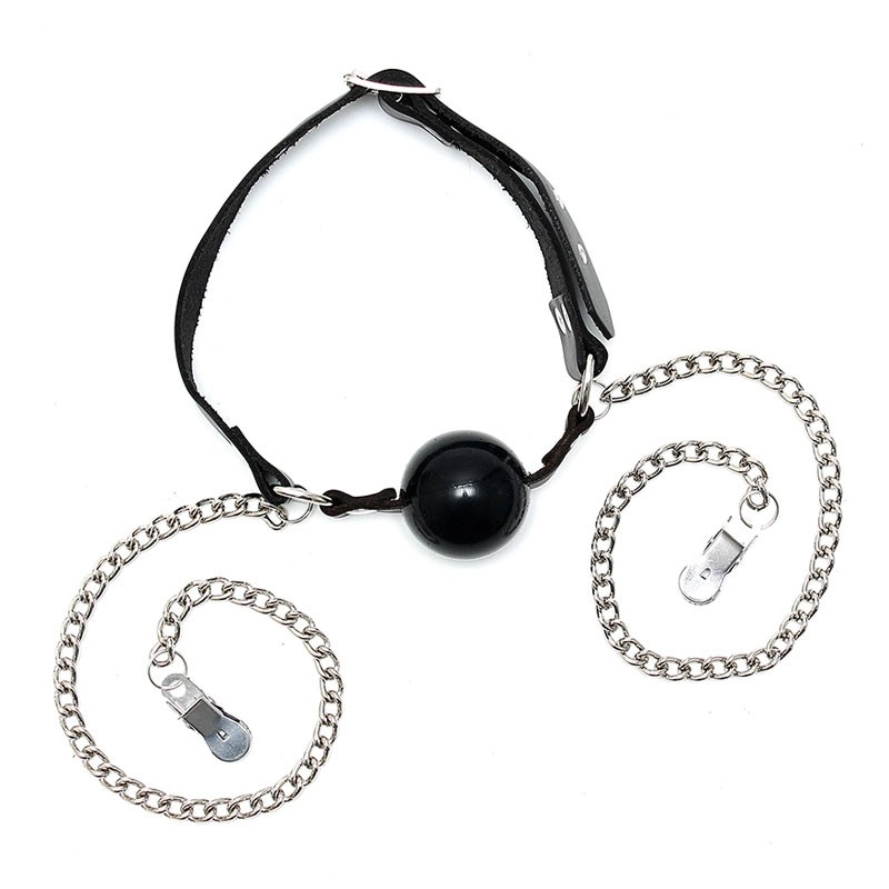 Ball Gag Avec Pinces à Seins - Rimba 3 Ball Gag Avec Pinces à Seins - Rimba