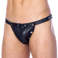 Jockstrap En Cuir Avec Poche Détachable - Rimba -Joujou 12238