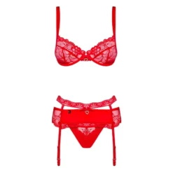 Ensemble De Lingerie Sexy Heartina (rouge) - Obsessive -Joujou 12620