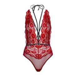 Body Sexy Avec Dentelle Florale (rouge) – Leg Avenue -Joujou 14971