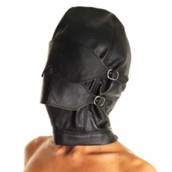 Cagoule BDSM En Cuir Avec Ball Gag - Rimba 13 Cagoule BDSM En Cuir Avec Ball Gag - Rimba -Joujou 16651