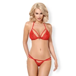 Ensemble Sexy 838-SET-3 2pcs Rouge - Obsessive