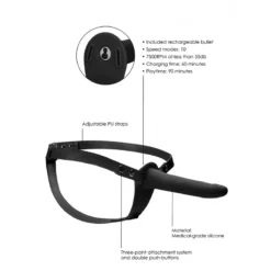 Gode Ceinture Vibrant Silicone Strap-On Adjustable - Ouch -Joujou 19892