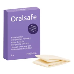 Préservatif Oral Safe (Fraise) 8pces. - Digue Buccale