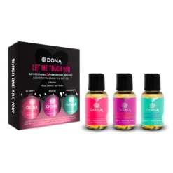 Set D'huile De Massage Aux Phéromones 3x 30ml "Let Me Touch You" - Dona -Joujou 20960