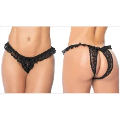 Culotte Sexy Ouverte Peek-a-boo 119 (Noir) - Mapalé