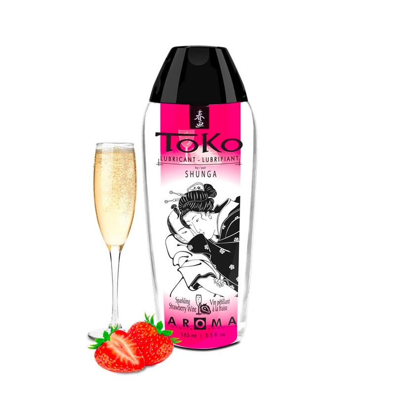 Lubrifiant Aromatisé Toko Aroma (Fraise & Champagne) - Shunga 3 Lubrifiant Aromatisé Toko Aroma (Fraise & Champagne) - Shunga