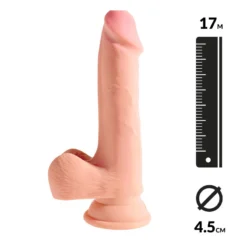 Dildo Réaliste Avec Scrotum 3D 23cm - King Cock