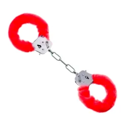 Menottes SM Fourrure Rouge - ToyJoy