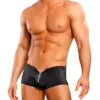 Caleçon Sexy Noir Zipper Short - Male Power -Joujou 21681