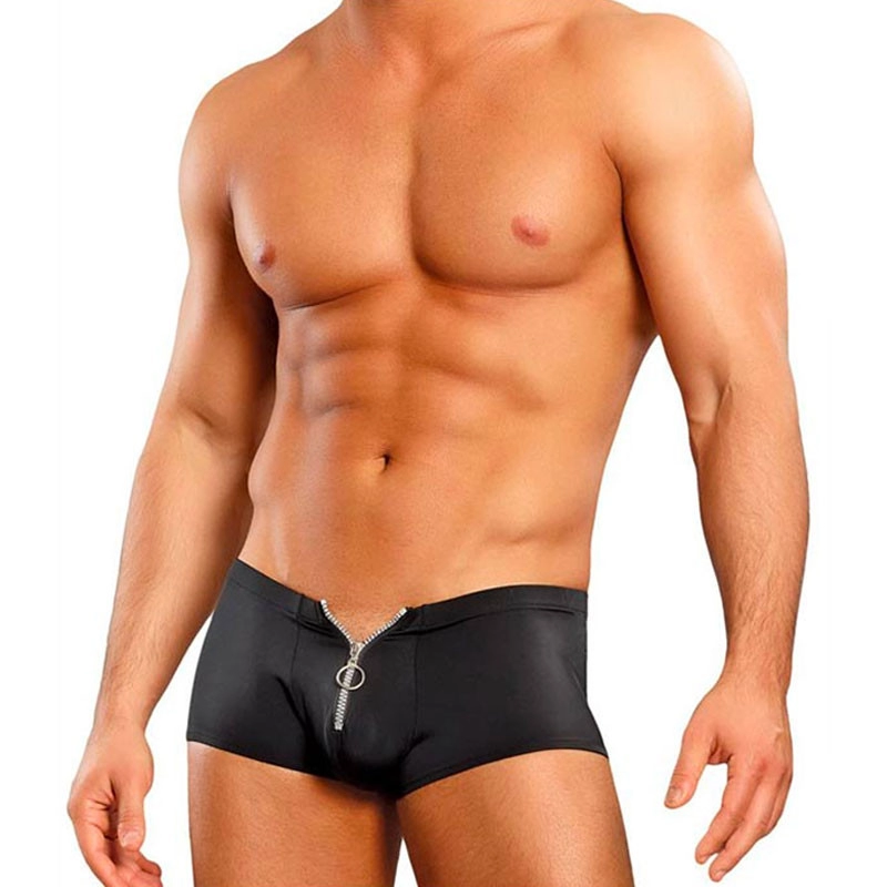 Caleçon Sexy Noir Zipper Short - Male Power 3 Caleçon Sexy Noir Zipper Short - Male Power