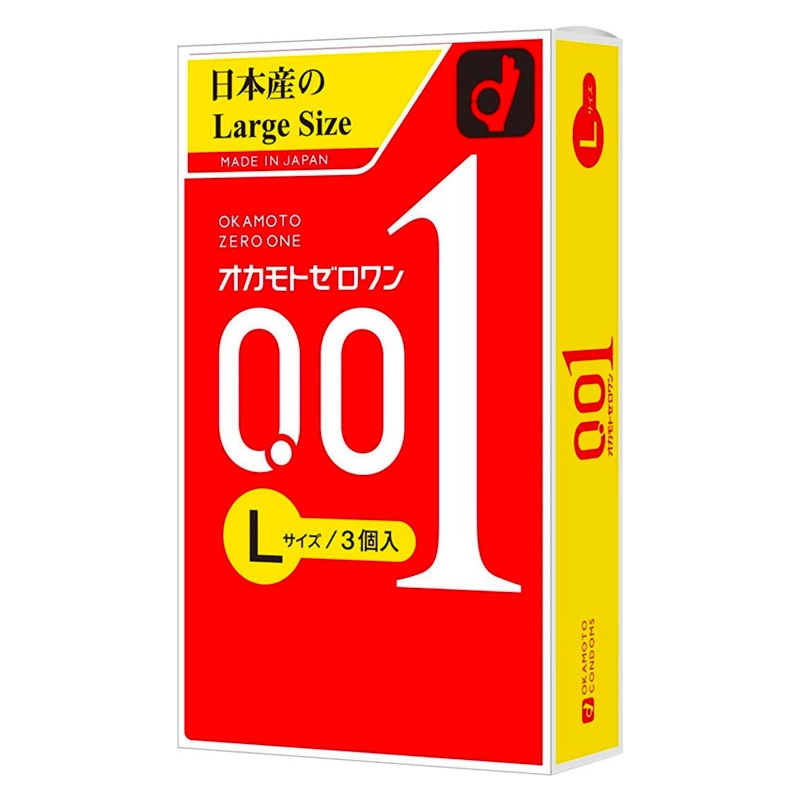 Préservatif Ultra Fin Okamoto 0.01 Large - 3 Préservatifs 3 Préservatif Ultra Fin Okamoto 0.01 Large - 3 Préservatifs