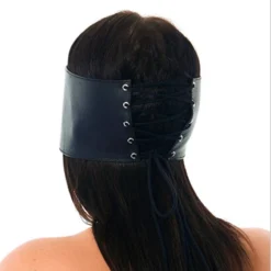 Masque BDSM Bandeau En Cuir (Noir) - Rimba -Joujou 21952