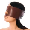 Masque BDSM Bandeau En Cuir (Brun) - Rimba -Joujou 21955