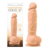 Vibromasseur Avec Scrotum Colours Pleasures 13cm (Beige) - NS Novelties