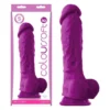 Gode Avec Scrotum Colours Soft 18cm (Violet) - NS Novelties