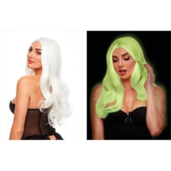 Perruque Fantaisie (Blanc & Phosphorescent) - Jessie