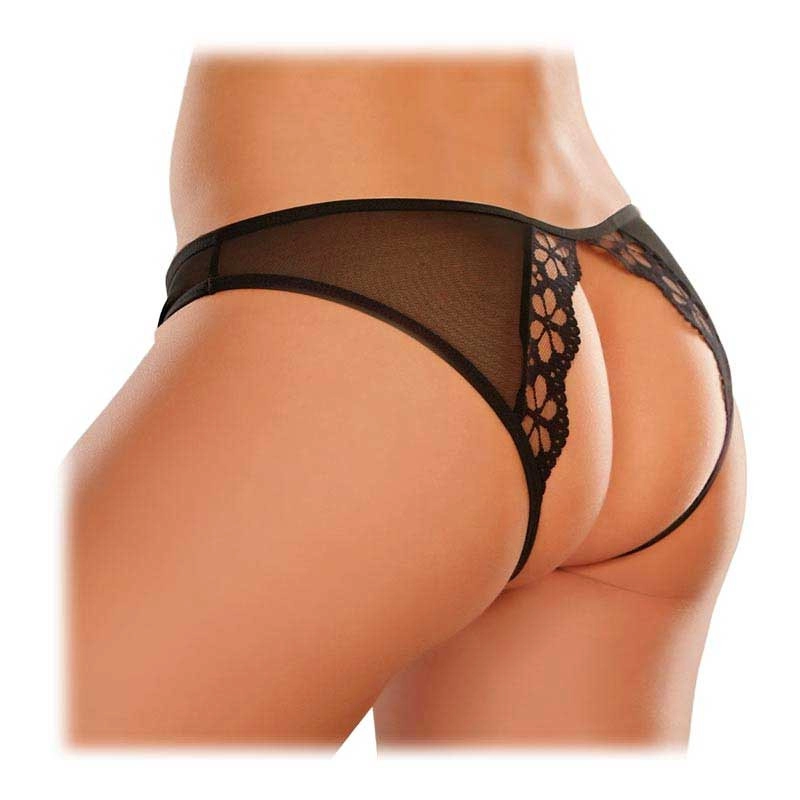 Panty Sexy Ouvert Mirabelle Plum (Noir) - Allure 3 Panty Sexy Ouvert Mirabelle Plum (Noir) - Allure