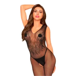 Bodystocking Ouvert Wild Catch (Noir) - Penthouse