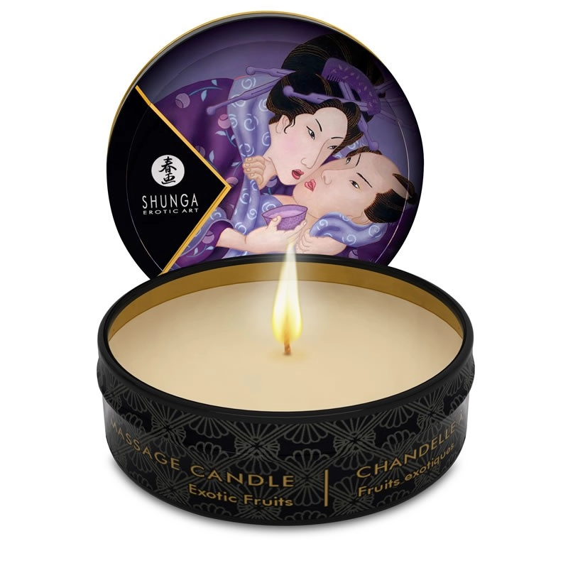 Bougie De Massage Shunga - Libido Fruits Exotiques 3 Bougie De Massage Shunga - Libido Fruits Exotiques