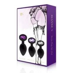 Rianne S Booty Plug Set Noir – Kit 3x Plug Anal Silicone -Joujou 7777