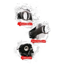 Harnais Avec Godemichet Extrême Courbé Et Creux 10" – Noir -Joujou 7804