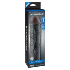 Extension Pénienne Mega 3" Extension Noir – X-Tensions -Joujou 8218